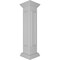 Ekena Millwork 8"W x 40"H End Newel Post with Panel, Peaked Capital & Base Trim (Installation kit included) NWL08X40EPP0B0 - alternate 4